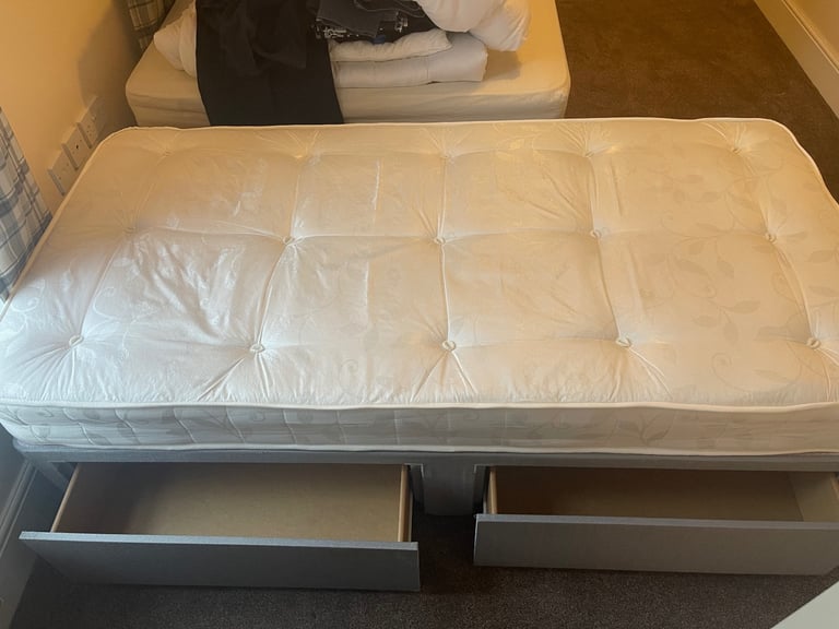 image for Single divan bed and mattress 