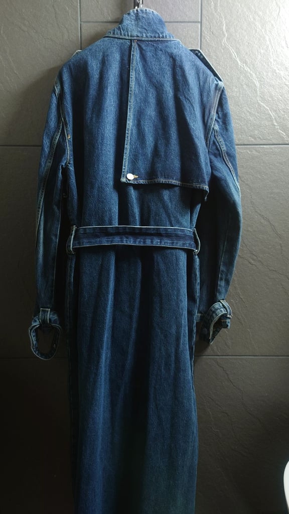 ZARA women denim trench coat 