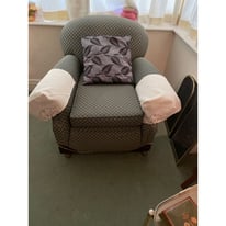 Settee Chair and footstool 