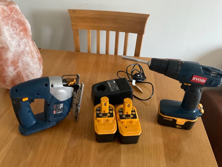 Open to Offers!! Two Ryobi One Power Tools, Charger and Three Batteries (Drill Driver & Jigsaw)