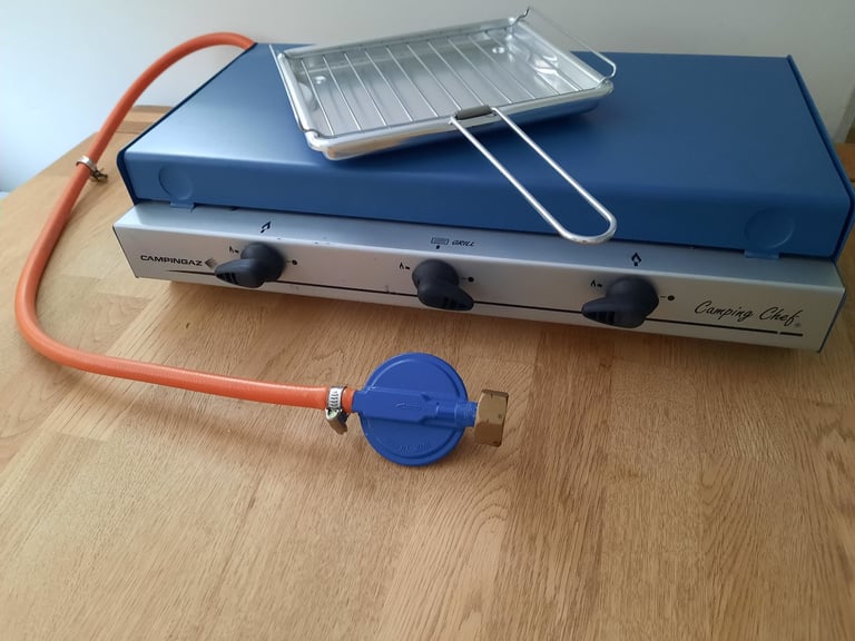 Campingaz 5800W Camping Gas Stove Including Hose And Grill Pan Hardly Used 