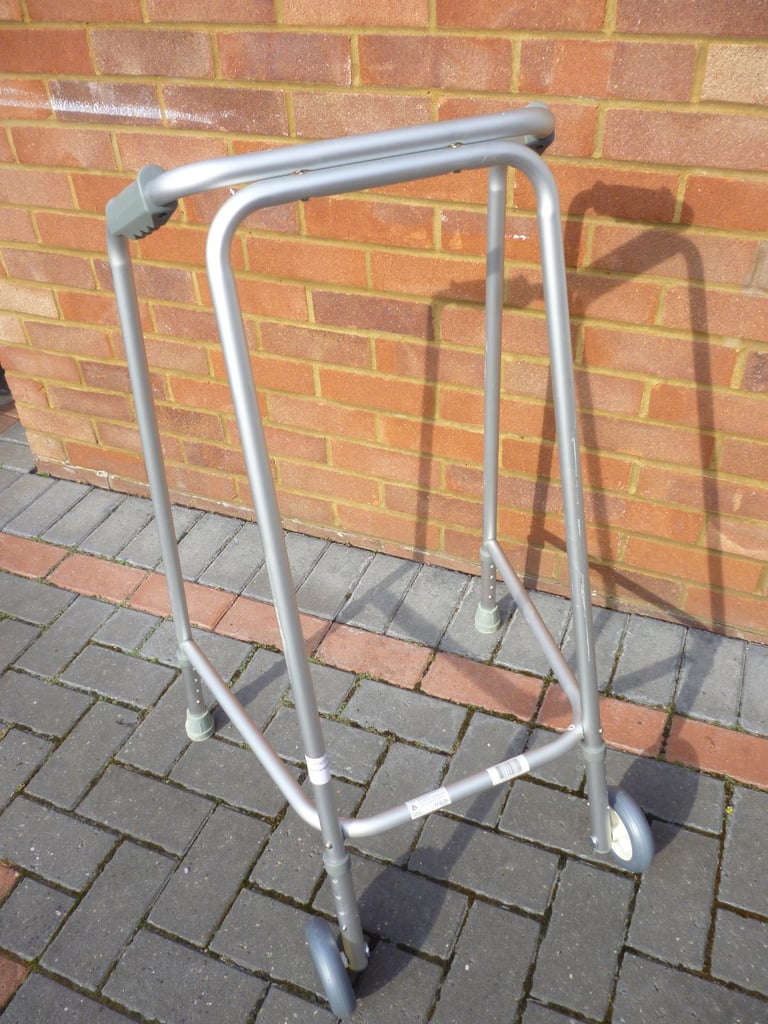 Mobility pair of fully adjustable crutches,walking frame on wheels & fully adjustable walking stick.