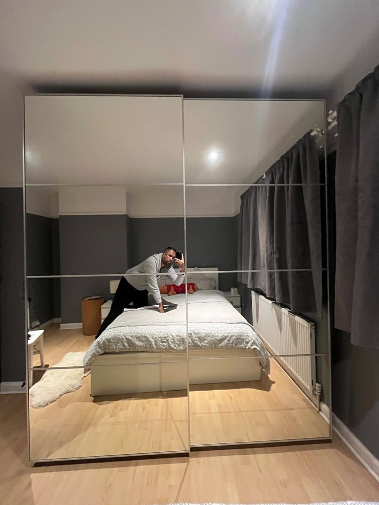 IKEA AULI Sliding mirror doors 200 X 236