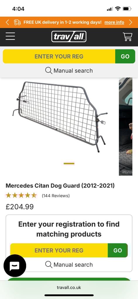 Travall Mercedes Citan Dog Guard 