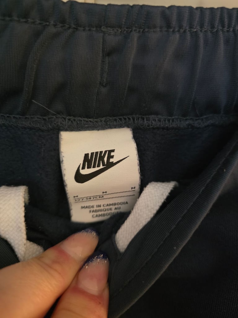 Nike Kids Fleece Tracksuit Set Black/Navy 8-10 Years zipped Hoodie & Joggers