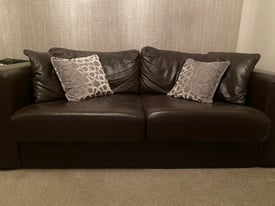 Sofa bed Brown Leather