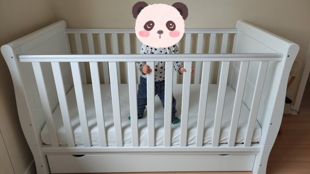 Baby Sleigh Deluxe Cot Bed With Storage Drawer & Maxi Air Cool Mattress in  White | in Sighthill, Edinburgh | Gumtree