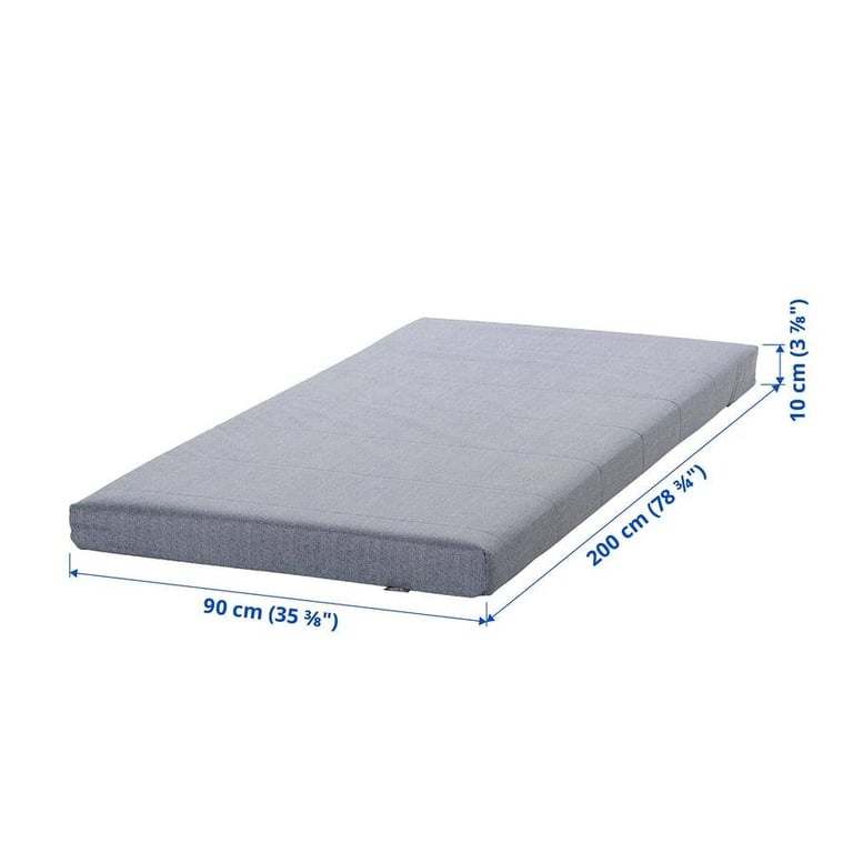 ÅGOTNES IKEA, Foam mattress, firm/light blue/grey.