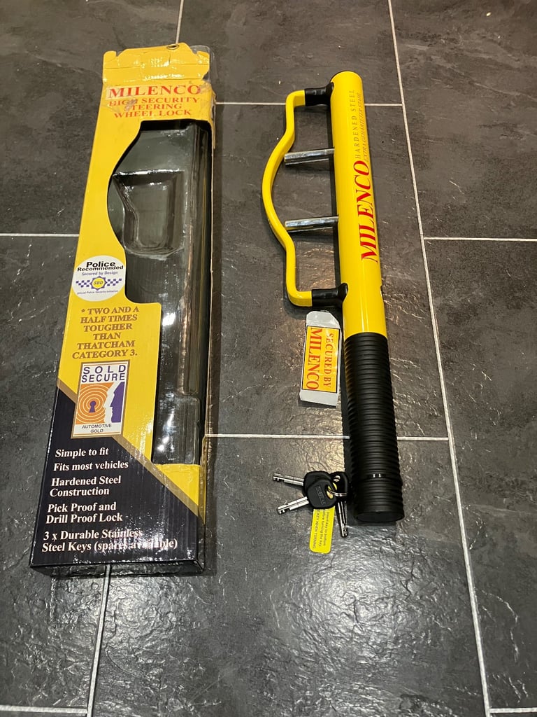 Milenco Steering Wheel Lock - High Security Sold Secure Gold - Brand New