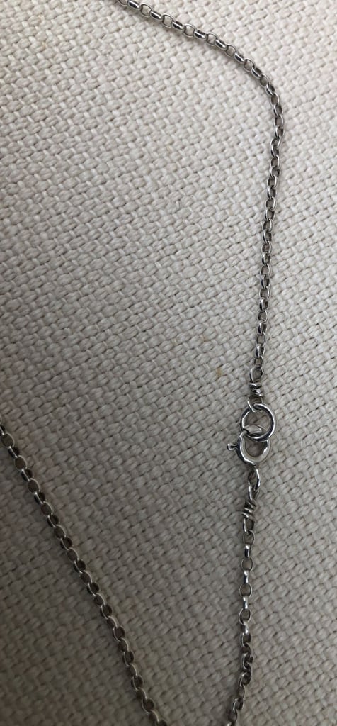 Handmade sterling silver chain with gemstone ONO
