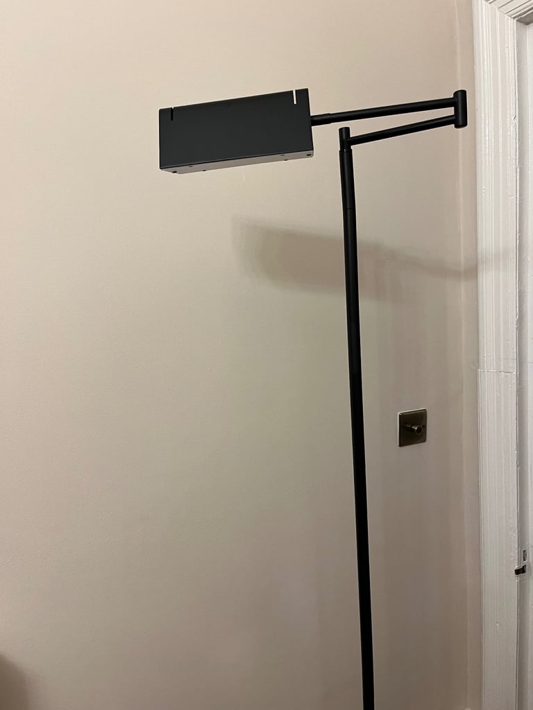 Black Floor Lamp All Metal 3 colours and 5 brightness settings 