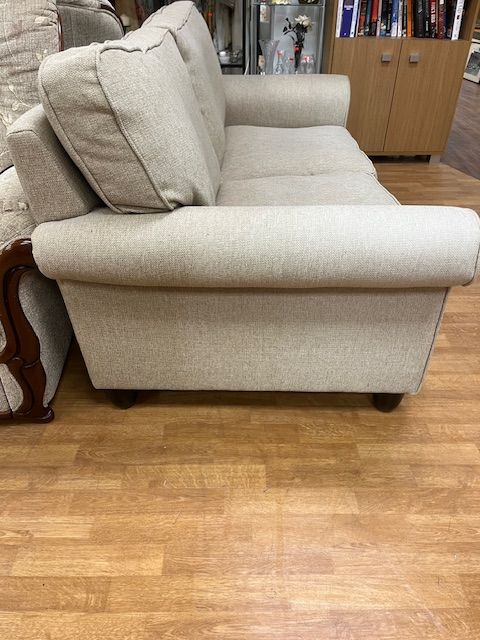 Laura Ashley Beige Fabric Weave Contemporary Style Sofa Bed 