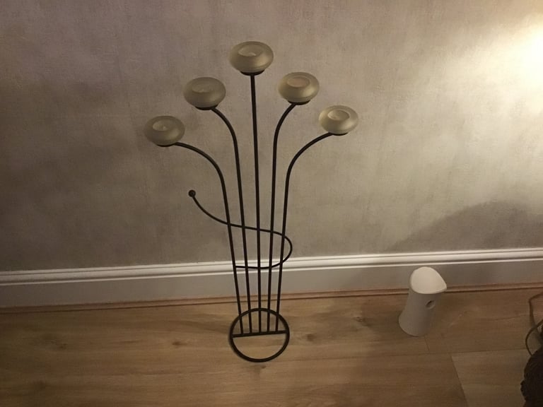 Black multi stemmed tea light holder
