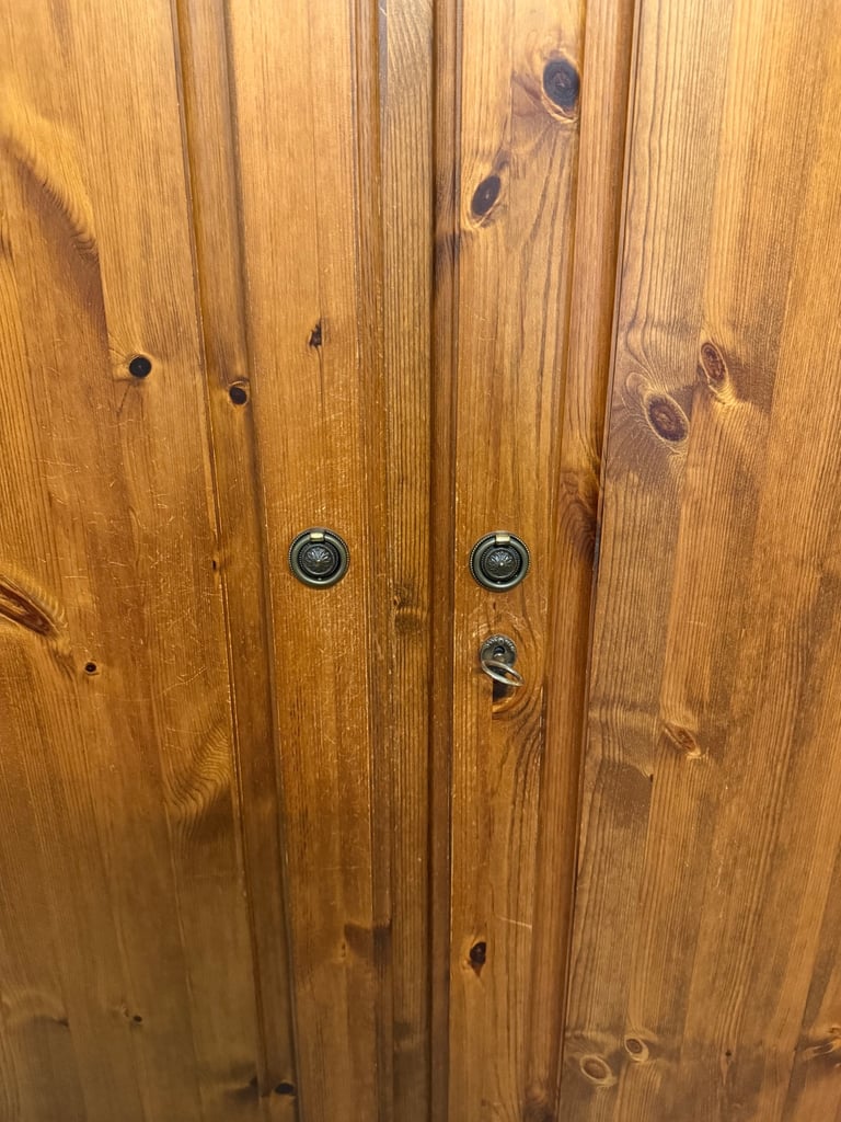 Ducal Pine Double Wardrobe With Drawers