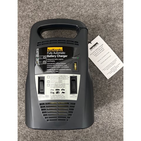 Never used- Halfords Fully Automatic Battery Charger 12v + Jump leads | in  Roseburn, Edinburgh | Gumtree