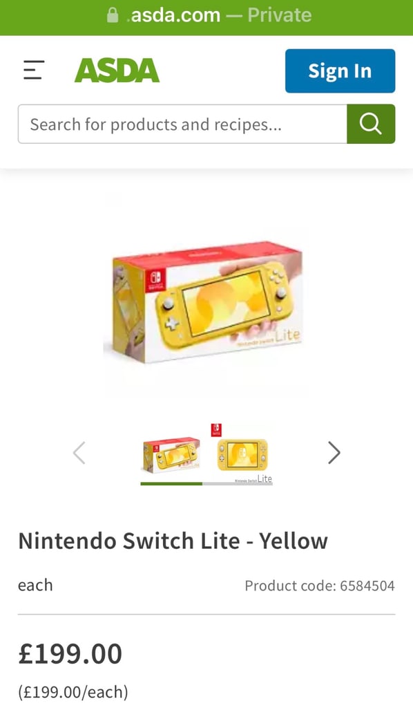Nintendo Switch Lite (yellow) * mint condition*