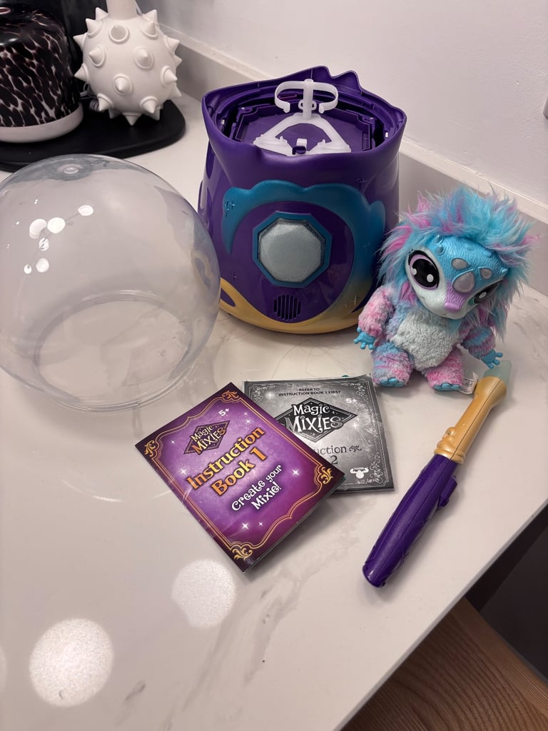 Magic Mixies Magical Misting Crystal Ball with Interactive Blue Pink Plush Wand