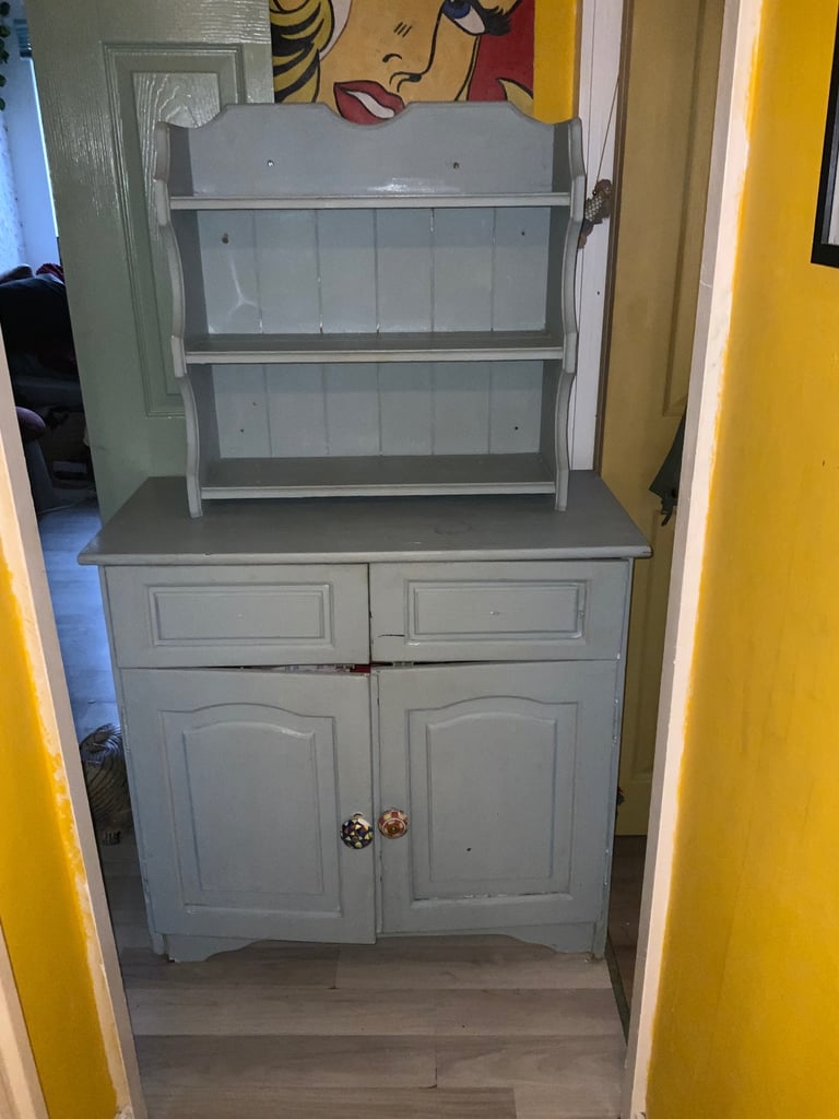 Solid Mid Century Vintage Retro Cottage Style Cabinet