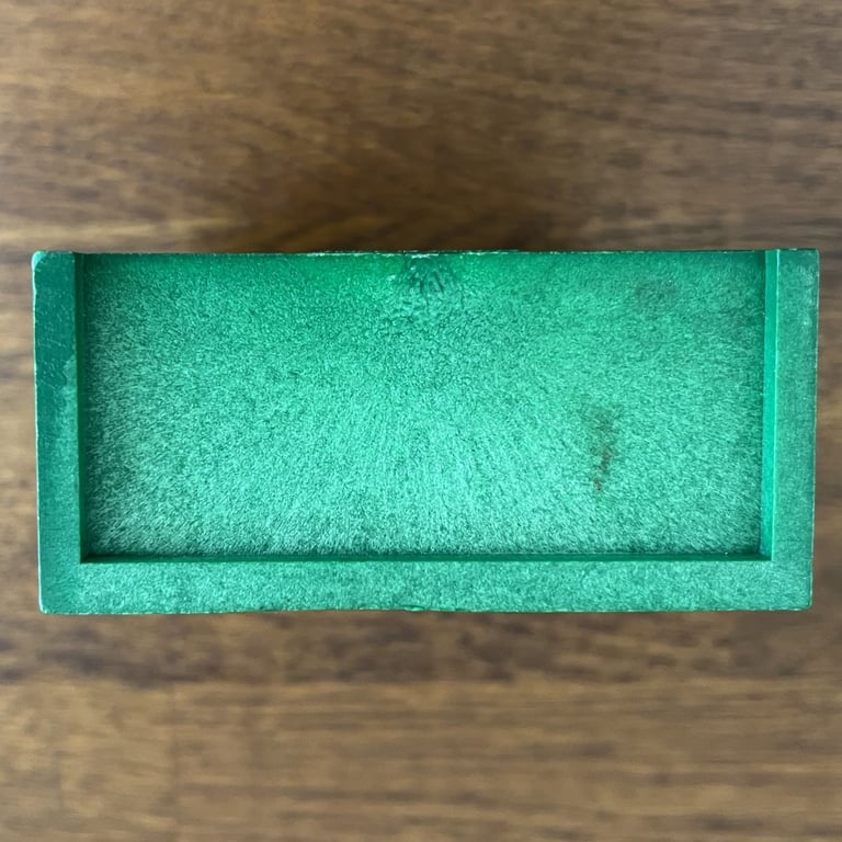 Vintage 1987 Sylvanian families Calico Critters green wardrobe. NB white marks on photo only.