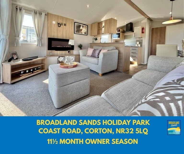 STATIC CARAVAN FOR SALE AT BROADLAND SANDS HOLIDAY PARK
