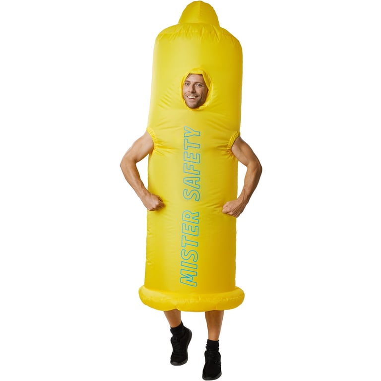 fancy dress Inflatable Condom Costume - Yellow