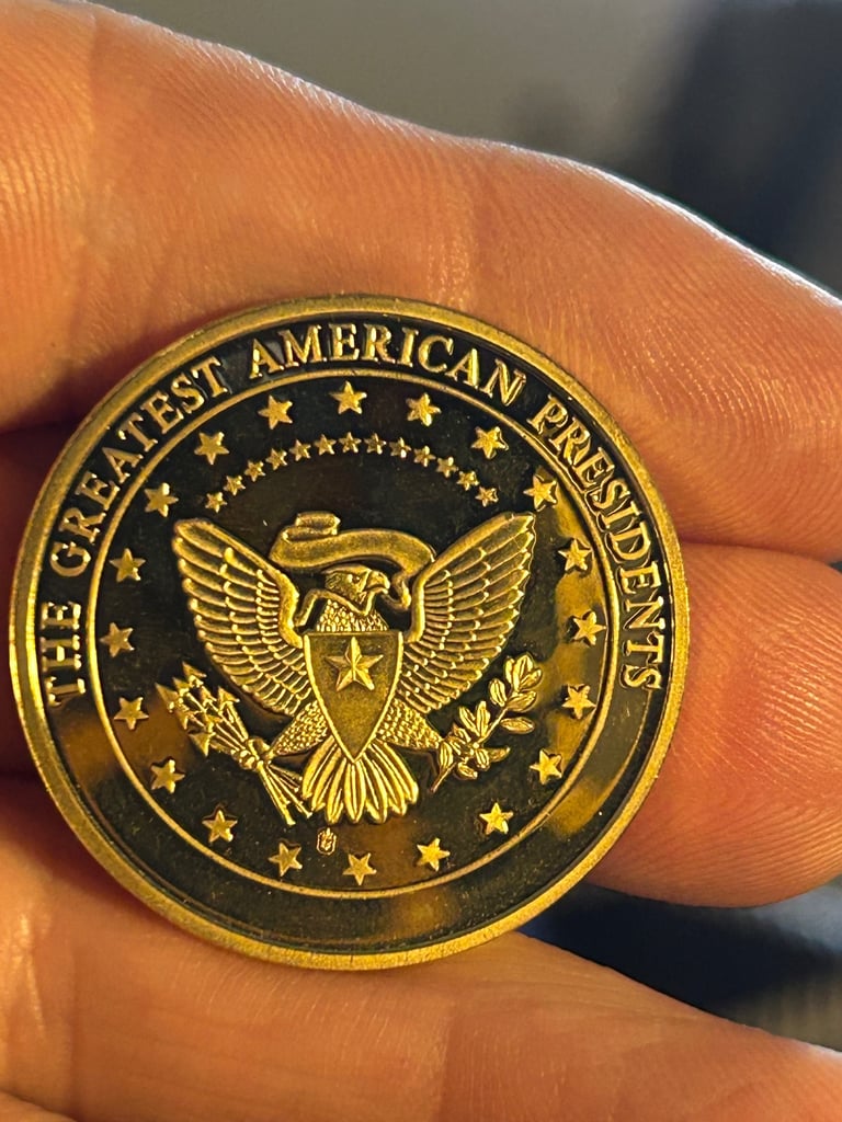 Large Gold plated George Washington 