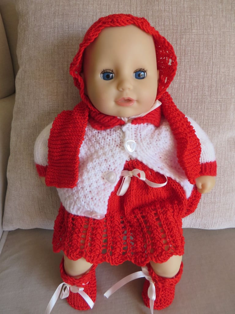 15 inch Zaph doll as new in new hand knitted clothes