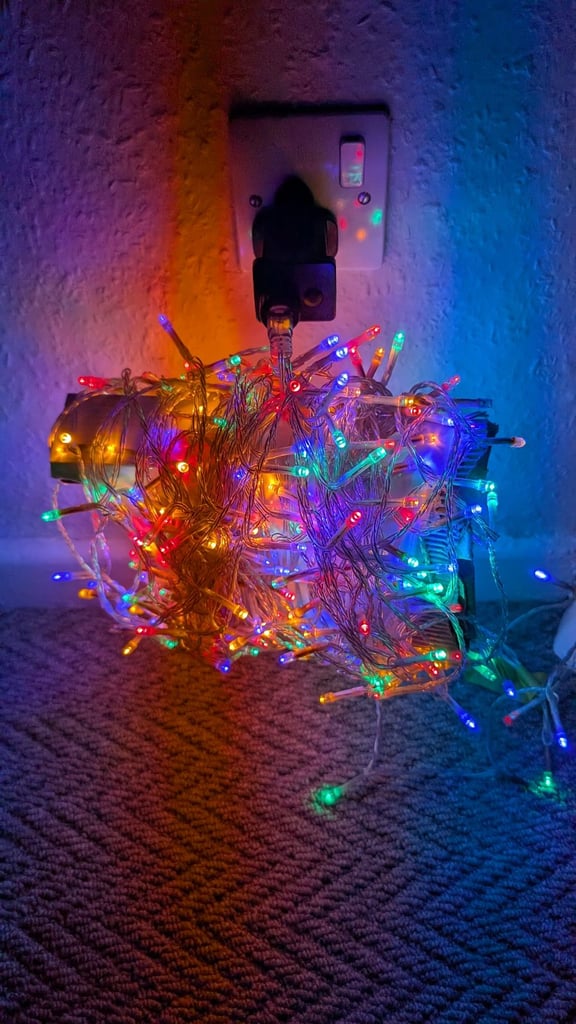 Bundle of Christmas lights