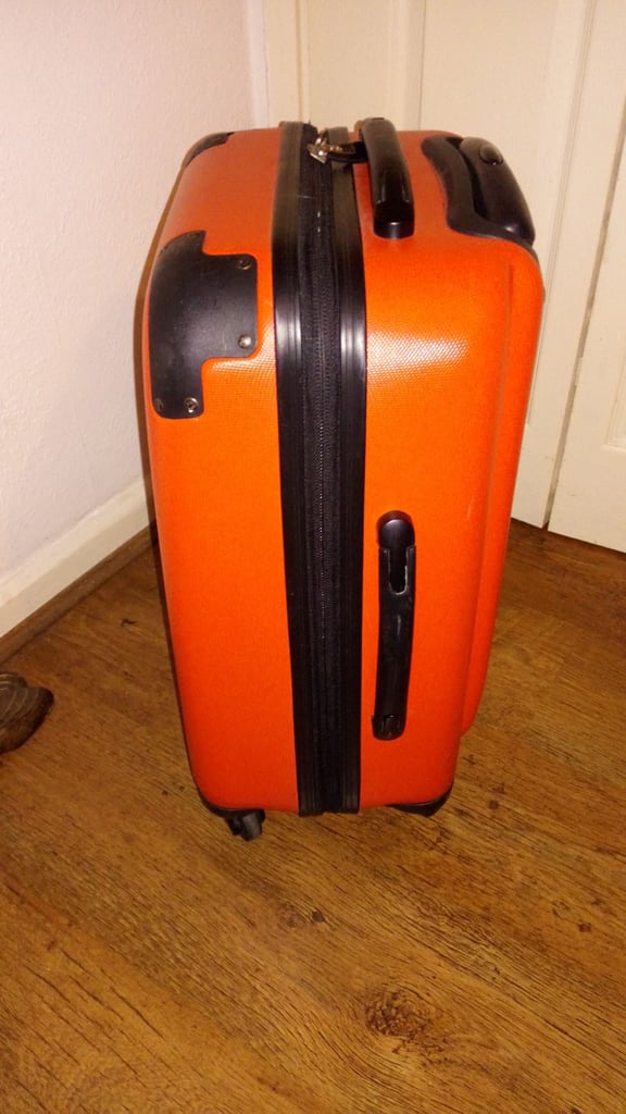 HEYS ORANGE LUGGAGE HARD SMALL CABIN SUITCASE