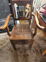 Antique wooden commode chair