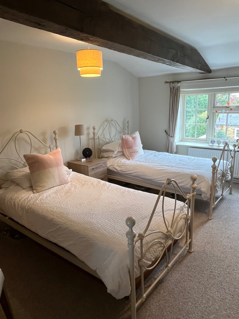 Two Laura Ashley single beds (frames and mattresses)