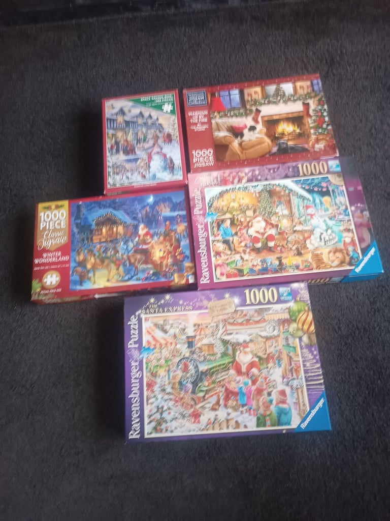 image for 5 Jigsaws all 1000 pieces all Xmas Scenes can deliver 