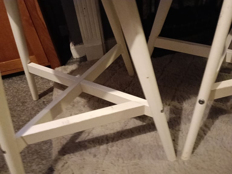 Four IKEA fanbyn bar stools