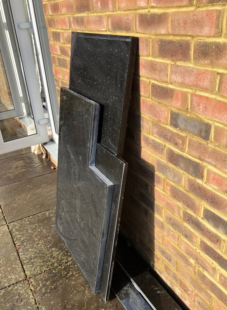 Black Granite pieces with slight sparkle 