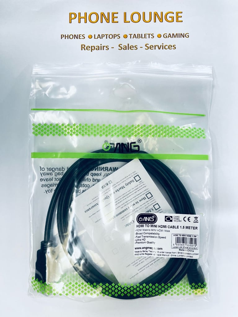 image for ANG HDMI to Mini HDMI Cable 1.5m