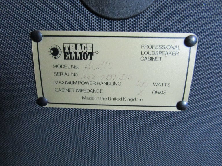 Trace Elliot  1x10 Bass Cab made in UK