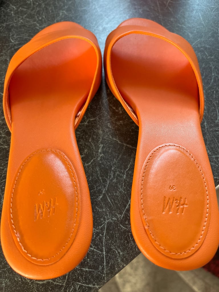 HM low heeled orange shoes 