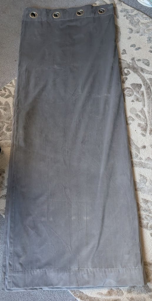 image for Light Grey Blackout Curtains pair