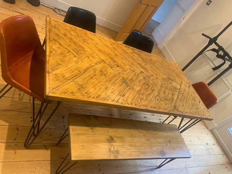 Dinning Table+Bench+Leather Dinning Chairs
