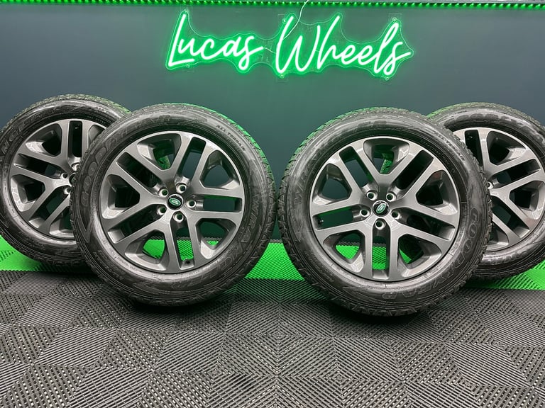 New Defender 90 / 110 L663 20” style 5095 Anthracite Grey Alloy Wheels & Goodyear Wrangler AT’s!