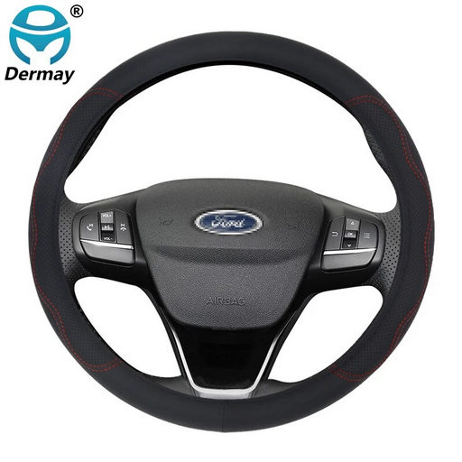 For Ford Mondeo MK3 MK4 Car Steering Wheel Cover Black 