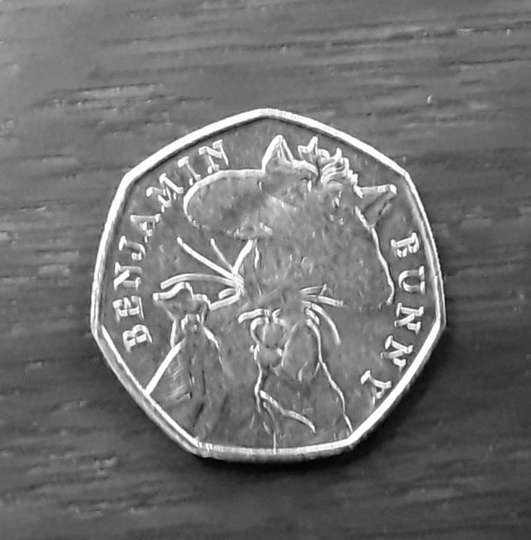 Rare and sought after 50p coins.
