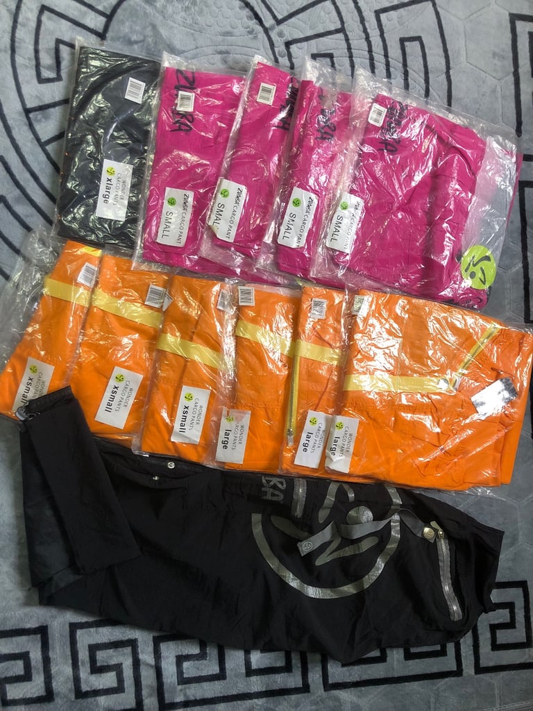 image for Brand new Zumba cargo pants in black , pink , orange