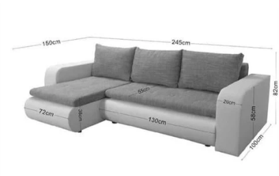 Modern Corner Sofabed with Storage – Stylish, Comfortable & Same Day Delivery