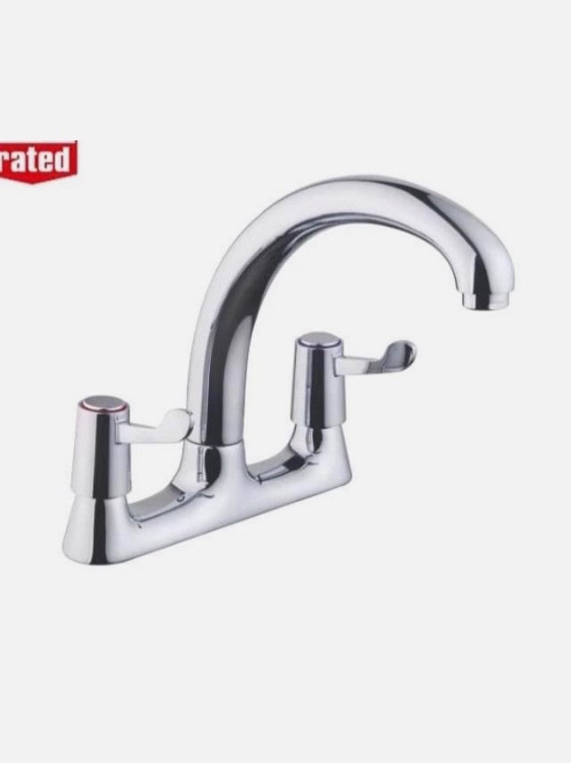Lever Deck Kitchen Sink Mixer with 6" Levers