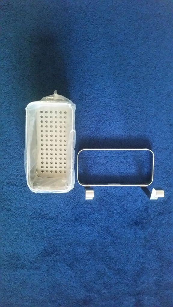 Ikea KUNGSFORS Stainless Steel Hanging Kitchen Storage Basket With Hooks
