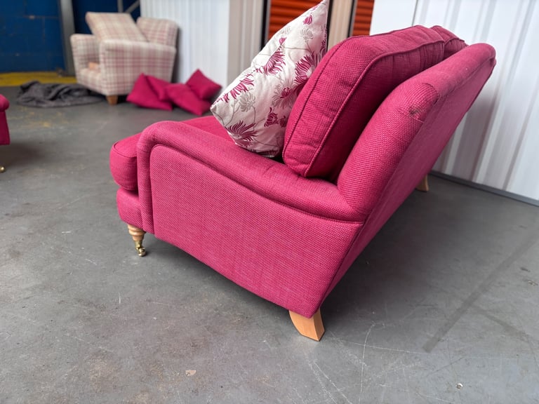 Laura Ashley 3 seater sofa and storage footstool ! Immaculate as new ! 