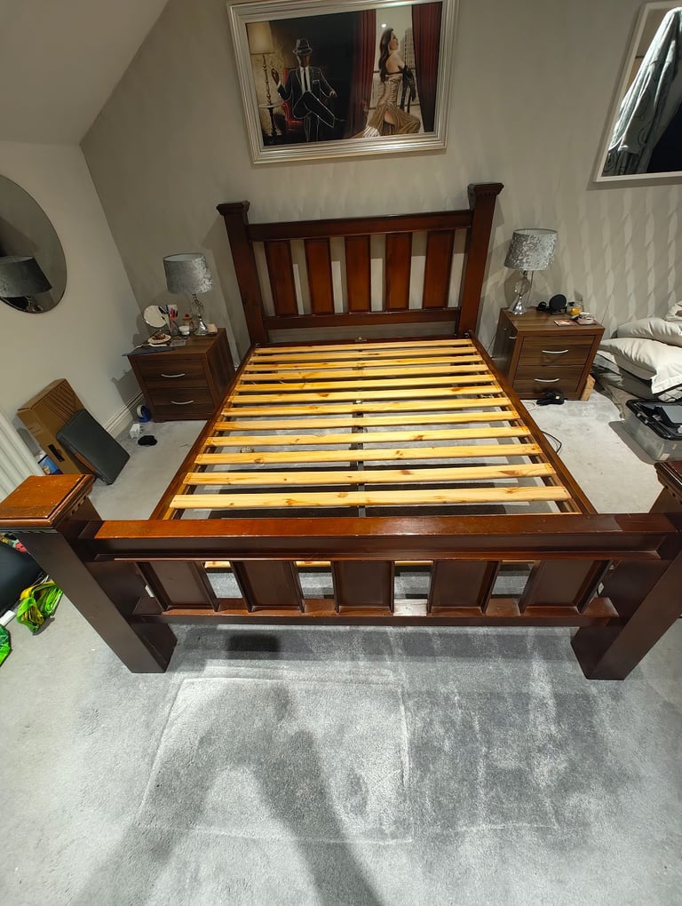 image for King-size mahogany bed 