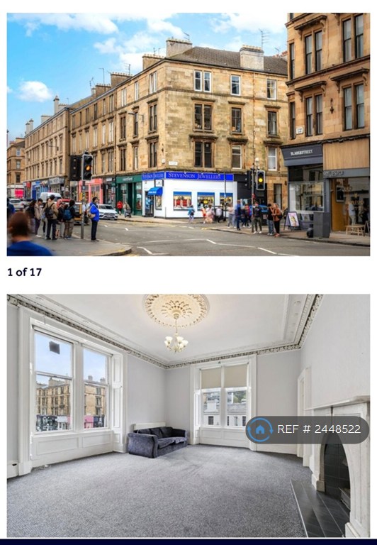 4 bedroom flat in Ruthven St, Gasgow, G12 (4 bed) (#2448522)