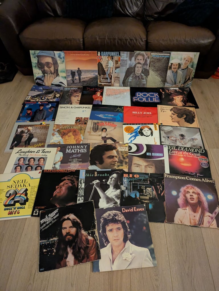 image for 33 vinyl records - Simon and Garfunkel, Elton John, Thompson Twins, Donovan, Neil Diamond plus other